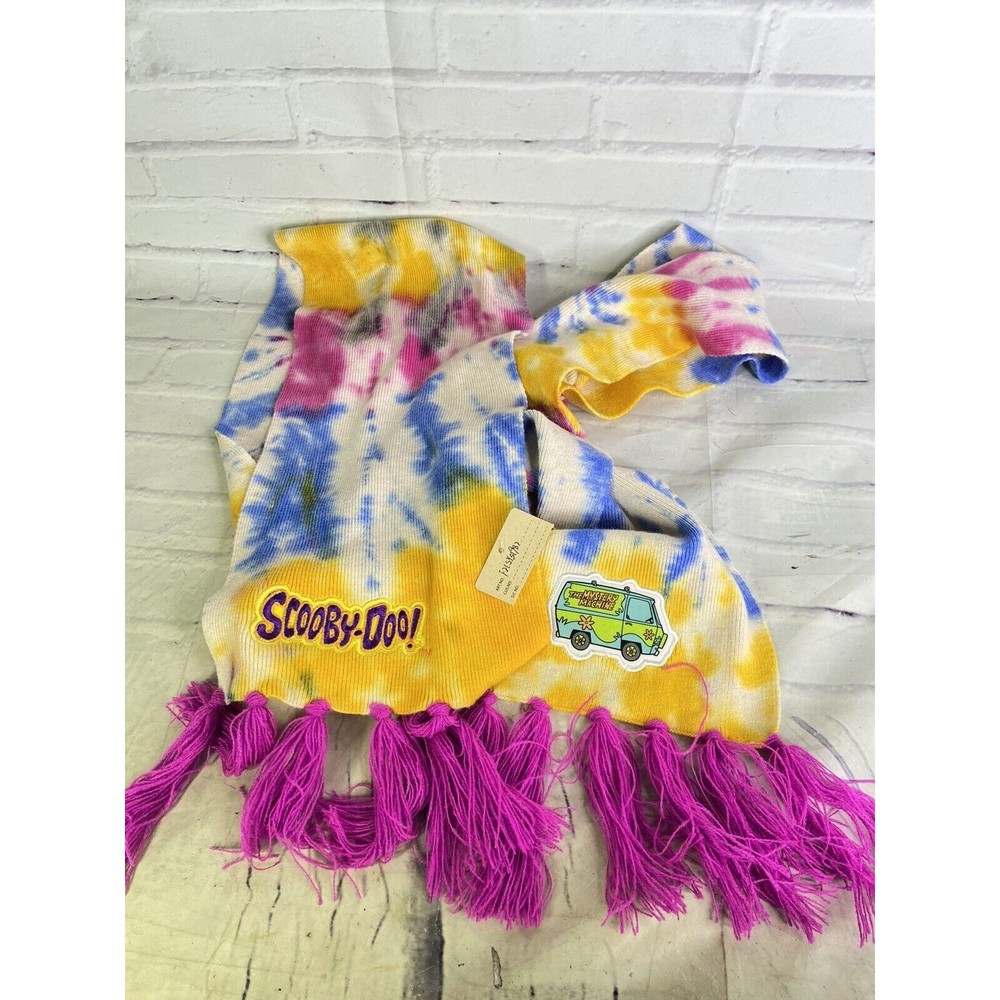 Scooby Doo Mystery Machine Tie Dye All Over Scarf with Tassels Adult Unisex NEW